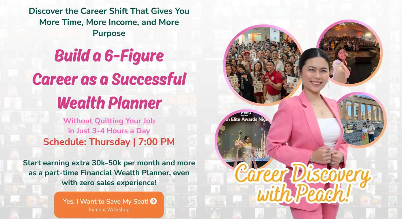 Career discovery webinar funnel for an agency