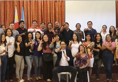 Seminar group photo at a Maj Custodio event