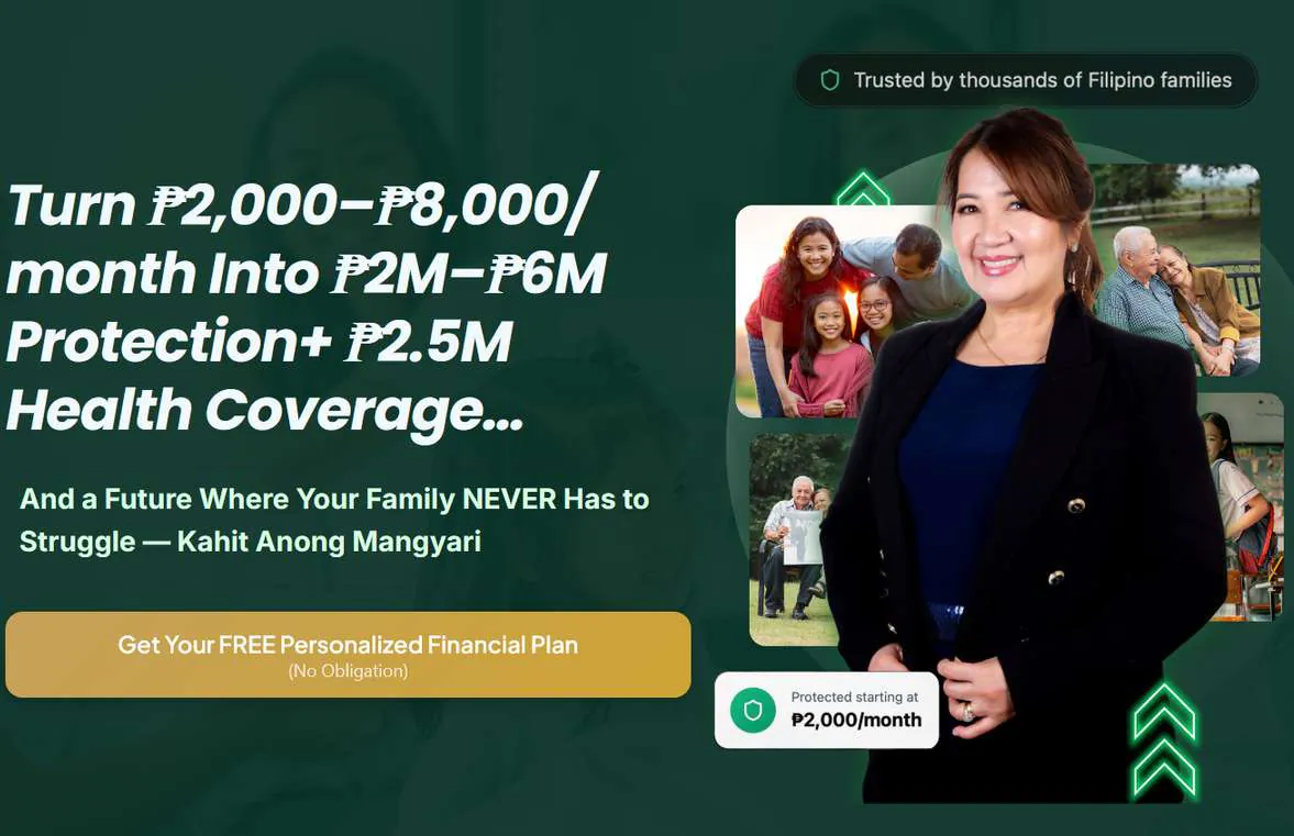 Financial advisor funnel: turn ₱2,000 to ₱8,000 a month into ₱2M to ₱6M protection