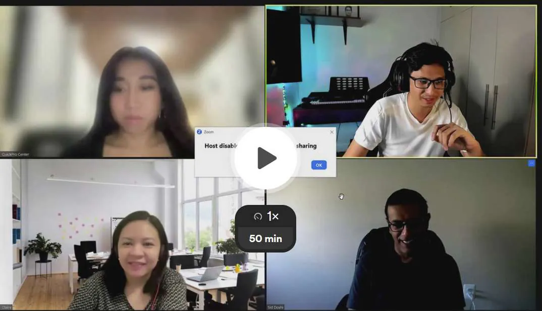SaaS clients on Zoom