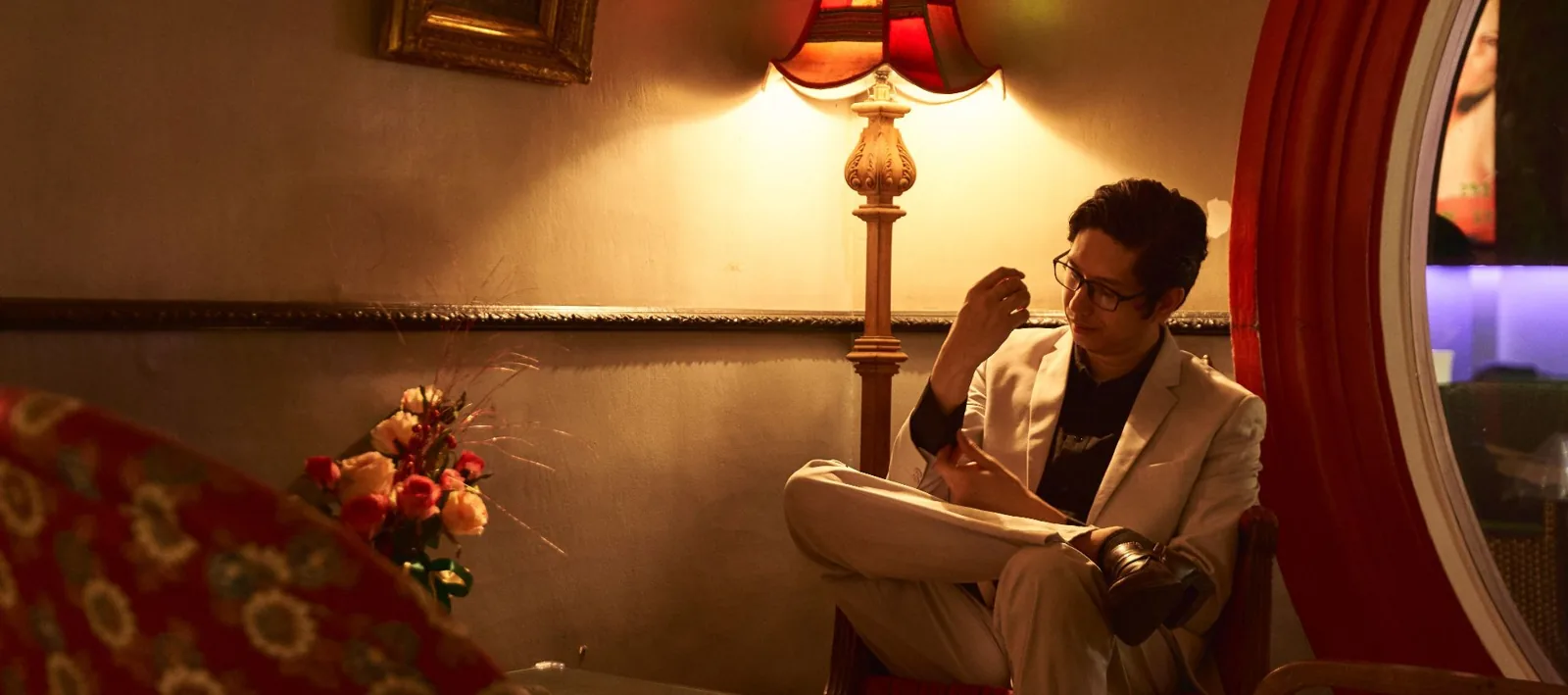 Maj Custodio relaxed in a lounge